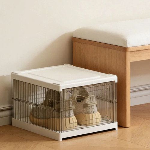 White clear shoe storage box - white,