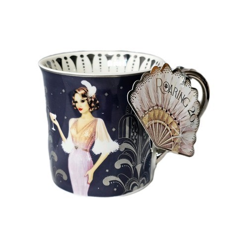 Roaring 1920 blue lady art - 1920's,