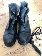 Vintage British Army 1983 T&H Bros Hobnail Army Military Boots Black Size 10M