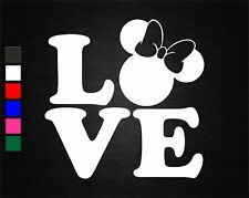 LOVE DISNEY MINNIE MOUSE VINYL DECAL STICKER CAR/VAN/WALL/DOOR/LAPTOP/TABLET