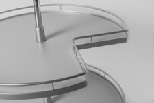 kessebohmer set 3/4 carousel arena classic grey shelf silver rail REFB37S2