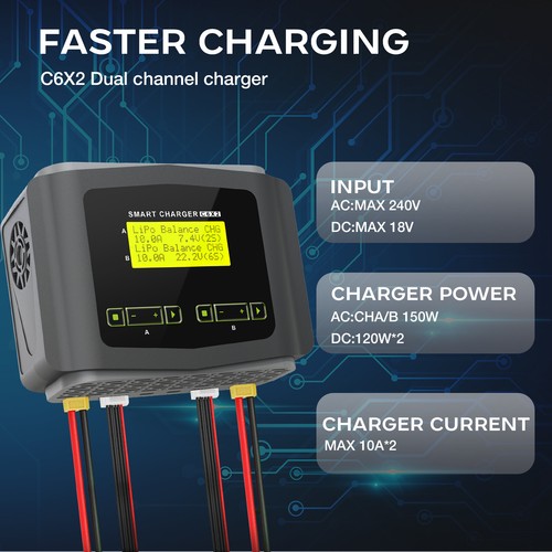 10a dual lipo - lipo, battery