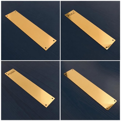 Brass push pull finger plate - finger,