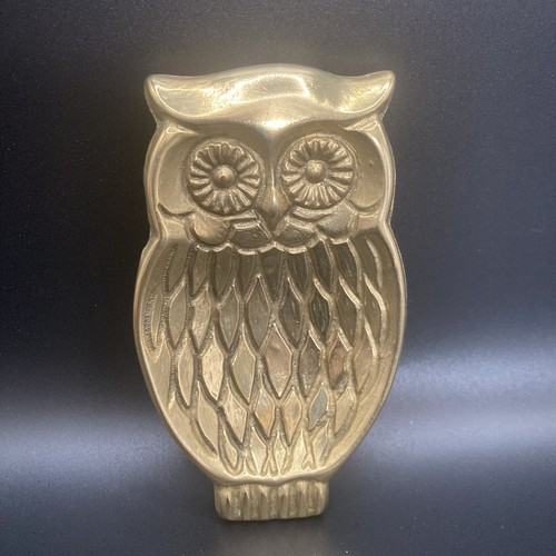 Vintage brass owl trinket - trinket, dish