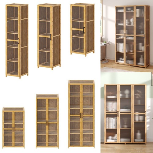 Tier bamboo bookcase with - 3-5,