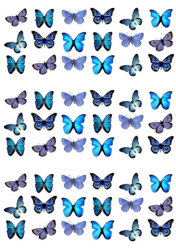 Cake toppers pretty blue - toppers,