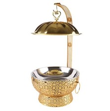 Gold Luxury Food Warmer Chafing Dish Buffet Server Set Stainless Steel Hot Pot