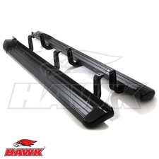 BLACK SIDE STEPS PAIR ALUMINIUM RUNNING BOARDS FOR MITSUBISHI L200 TRITON 15-19
