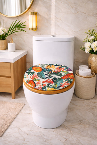 Wooden toilet seat mdf - seat,