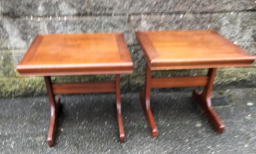Matching pair mahogany side - of,