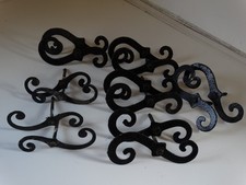Vintage Shutter Dogs, 7 Pair  Iron Shutter Dogs / Holdbacks