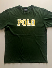 VTG POLO Ralph Lauren T Shirt 90s Y2K Spell Out Green L/XL Oversized