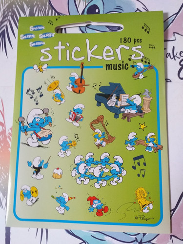 Smurfs stickers music 180 - stickers,