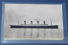 WHITE STAR LINE RMS OLYMPIC UNUSUAL REAL PHOTO UNUSED ONBOARD POSTCARD C-1920'S