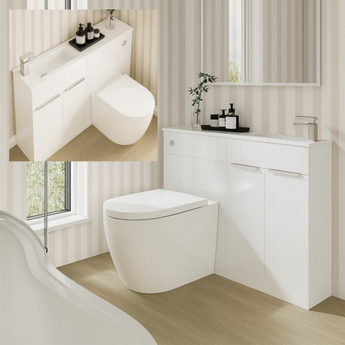1000mm white straight basin - 1000mm,