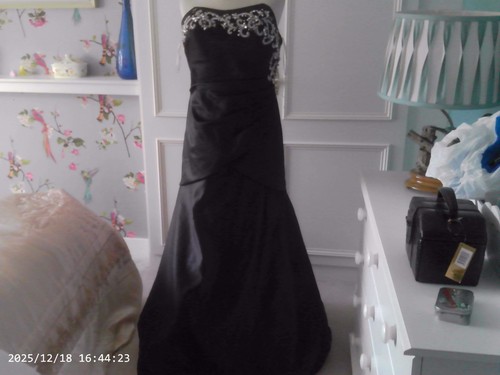 Gothic black satin mermaid