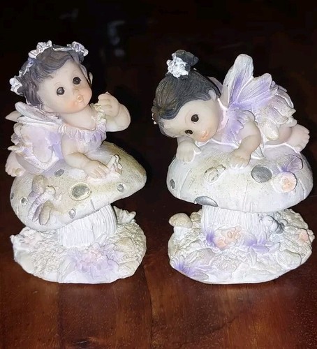 Pair cherubs fairy ornament - pair,