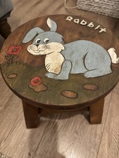 Children's Rustic Milking Stool Wooden