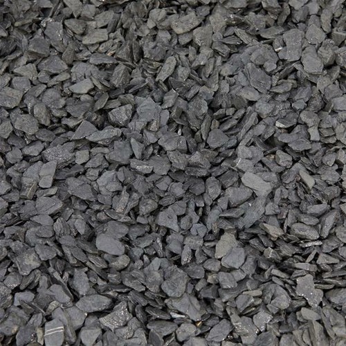 Charcoal black slate chippings - charcoal,
