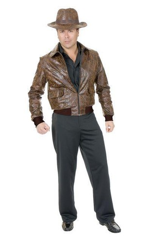 Distressed leather jacket - leather,