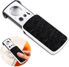 Pull-out Pocket Magnifier 30X 60X 90X Folding Jewelers Loupe Lens Magnifying Gl