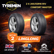 2 X New 205/55R16 91V Linglong