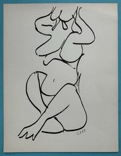 Charles SEMSER (1922-2011) Drawing 1969 Original Abstract Organic Signed D23