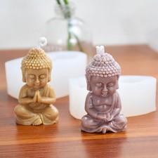 Buddha 3D Candle Mold Silicone Aromatherapy Making Wax Molds Soap Mould DIY