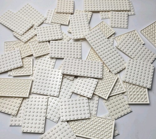 Lego x20 white base plates - base,