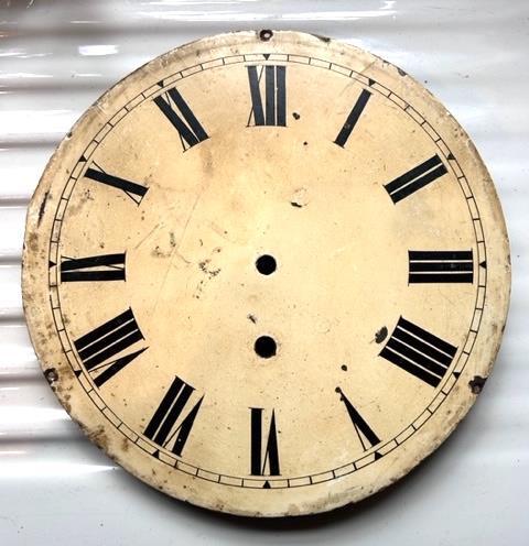 Antique enamel drop dial clock - drop,