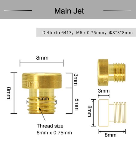 10pcs carburetor main - 10pcs, jets