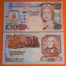 WORLD BANKNOTES(item2611) GIBRALTAR 10 POUNDS 2006 P32A UNCIRCULATED.