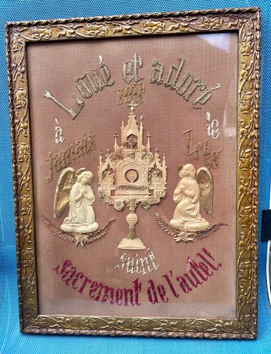 Antique religious wax and - antique,