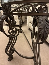 glass top decorative metal console table pre owned