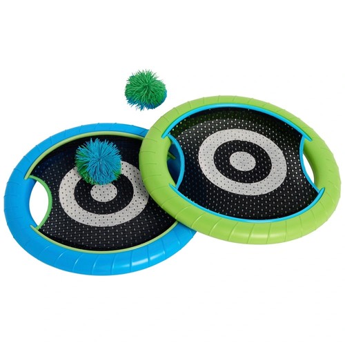 Trampoline paddle disc game - trampoline,