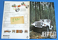 N°2350 / JEEP CJ 7 RENAULT model year 1986 / leaflet in French
