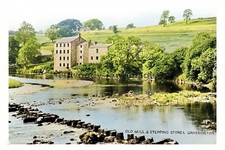 ptc4833 - Yorks - Early view, Old Mill/Stepping Stones, Grassington - print 6x4 