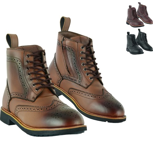 Black officer brogue - black, leather