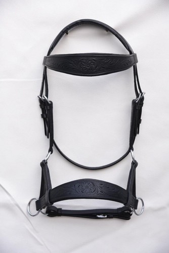Sidepull bitless bridle black - sidepull,