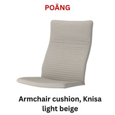 Brand New Ikea POANG Armchair Cushion Knisa light Beige