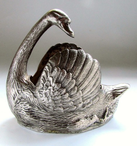 Vintage silver plated swan - vintage,