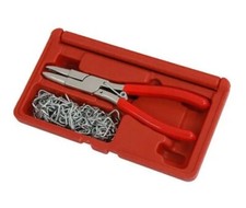 Hog Ring Plier Set, 100 Rings, Upholstery Seat Cover Trim Fitting Tool - CT3983