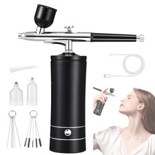 0.3mm Airbrush Compressor Kit Rechargeable Nail Art Tattoo Cake Paint Spray Gun