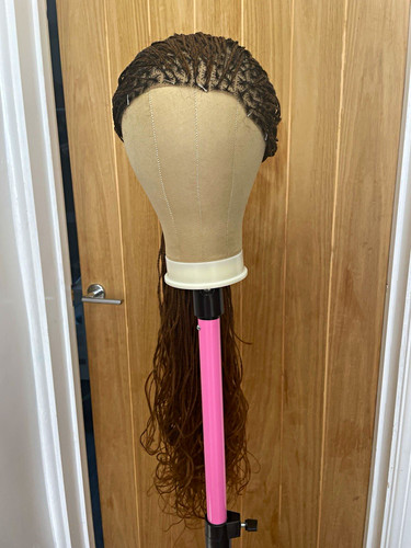 Long dark brown - brown, braided