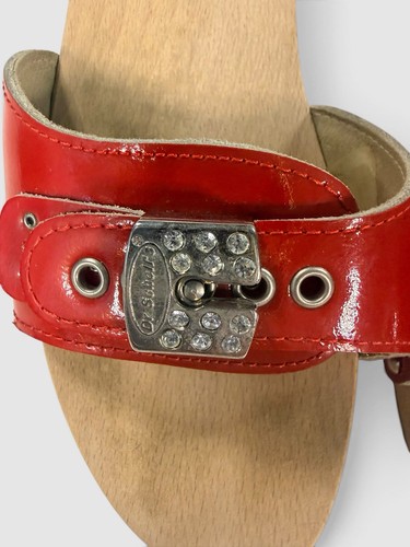 Vintage scholl red patent - dr, scholl's
