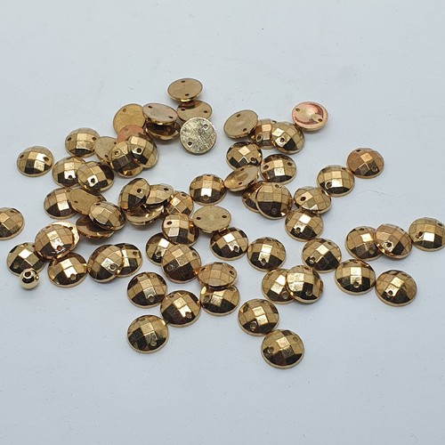 10mm metallic gold - sew, on