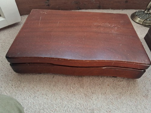 Vintage wooden cutlery box - wooden,