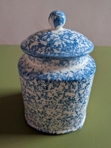 Vintage saxony blue spongeware - vintage,