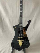 Iceman Paul Stanley  Style Black Electric Guitar Pickguard Abalone Body Binding