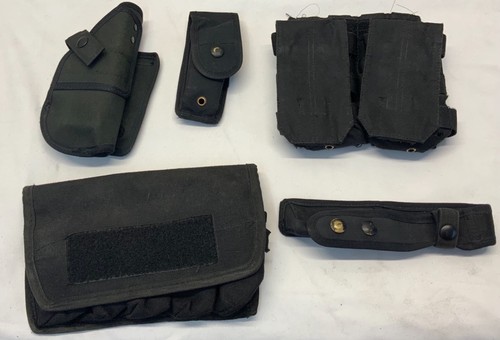 Black nylon molle vest - molle,